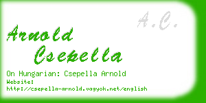 arnold csepella business card